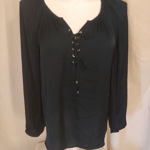 Lace up blouse